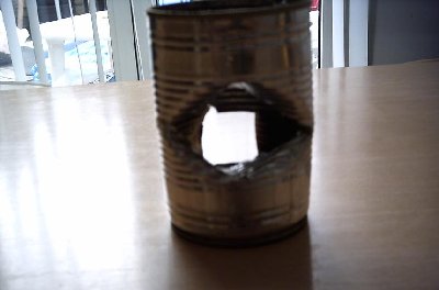 I especially like this one.<br />A 1&amp;quot; marble through a steel can