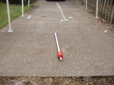 Test barrel 3.  A short barrel that didn't do too bad. This is a 1 inch barrel.