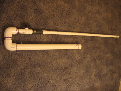 C batteries fit nicely in the barrel and fly around 400 yards give or take a few.