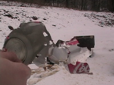 dead can?? shotgun round works well...only with 6 bbs!!!