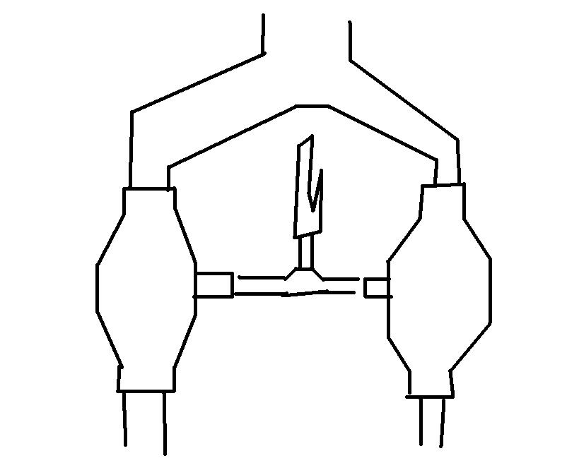 Turned at 90 degree angles on their side.